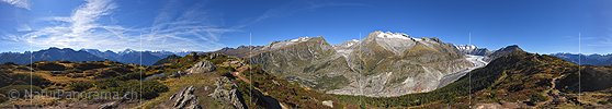 360° Panoramafoto Aletschregion oberhalb Riederalp