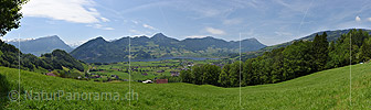 Panorama photo Fronalpstock, Rigi, Rossberg and Lake Lauerz Lauerzersee)