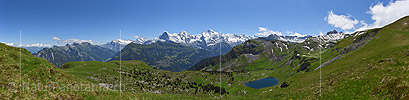 Panoramafoto Jungfrauregion im Sommer