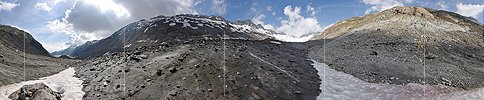 360° Panoramafoto Oberaargletscher (Stand 7.2016)