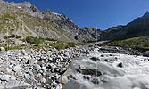 Large image Wild mountain stream in a natural landscape