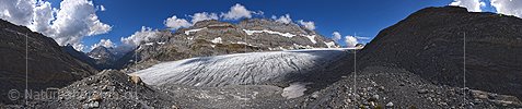 P018580: 360° Panoramafoto Alpetligletscher / Kanderfirn (Stand 9.2016)