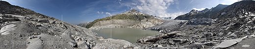 360° Panoramafoto Rhonegletscher (Stand 6.2017)