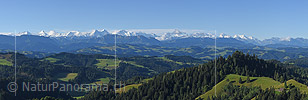 Panorama picture Emmental hills and valleys
