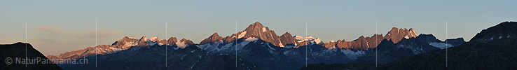 Panoramic photo Bernese Alps from the Furka Pass
