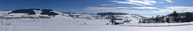 Panoramafoto Winterlandschaft im Emmental
