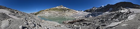 360° Panoramafoto Rhonegletscher (Stand 6.2018)