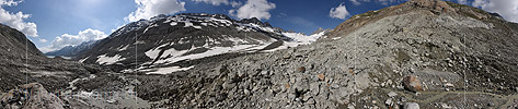 360° Panoramic photo Oberaar glacier (Date 7.2018)
