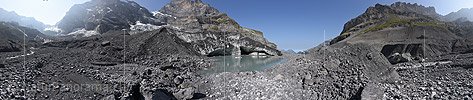 360° panorama photo glacial lake at Gamchi glacier (Date: 8.2018)
