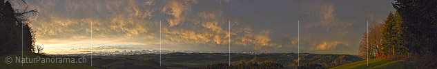 Panorama photo Illuminated clouds in the morning sky Illuminated clouds in the morning sky