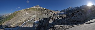 Panoramafoto Rhonegletscher (Stand 7.2019)