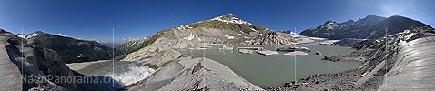 360° Panoramafoto Rhonegletscher (Stand 7.2019)