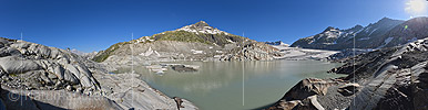 Panorama photo Rhone glacier (as at 7.2019)