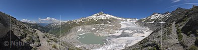Panoramafoto Rhonegletscher (Stand 7.2019)