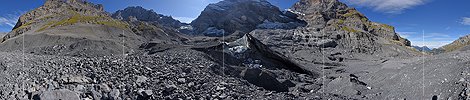 360° Panoramafoto Gamchigletscher (Stand 9.2019)