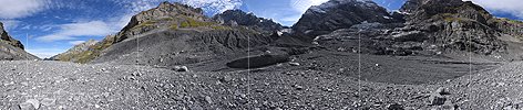 360° Panoramafoto Gamchigletscher (Stand 9.2019)