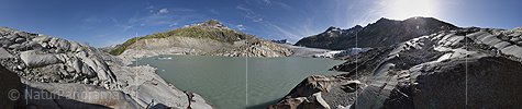 360° Panoramafoto Rhonegletscher (Stand 7.2020)