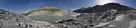 Panoramafoto Rhonegletscher (Stand 7.2020)