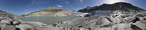 360° Panoramafoto Rhonegletscher (Stand 7.2020)
