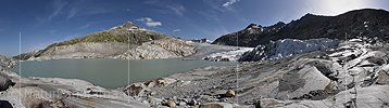 Panoramafoto Rhonegletscher (Stand 7.2020)