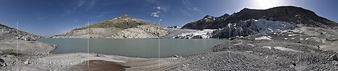 360° Panoramafoto Rhonegletscher (Stand 7.2020)
