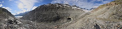 Panoramafoto Oberaargletscher (Stand 7.2020)