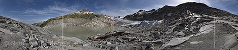 360° Panoramafoto Rhonegletscher (Stand 7.2021)