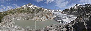 Panoramafoto Rhonegletscher (Stand 7.2021)