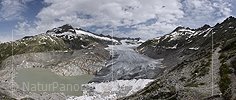 Panoramafoto Rhonegletscher (Stand 7.2021)