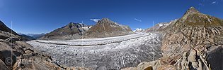 P026106: Gigapixel-Panoramafoto Grosser Aletschgletscher