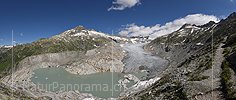 Panoramafoto Rhonegletscher (Stand 7.2024)