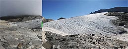 Interactive before after comparison of the Chaltwasser glacier