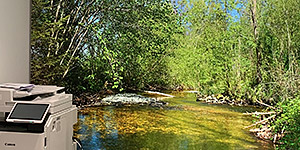 NaturPanorama.ch: Hinterleuchtetes Wandbild in Besprechungszimmer