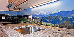 NaturPanorama.ch: Panoramafoto-Küchenrückwand aus Glas